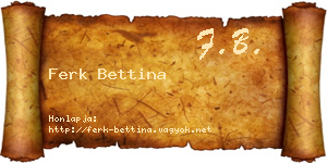 Ferk Bettina névjegykártya