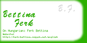 bettina ferk business card
